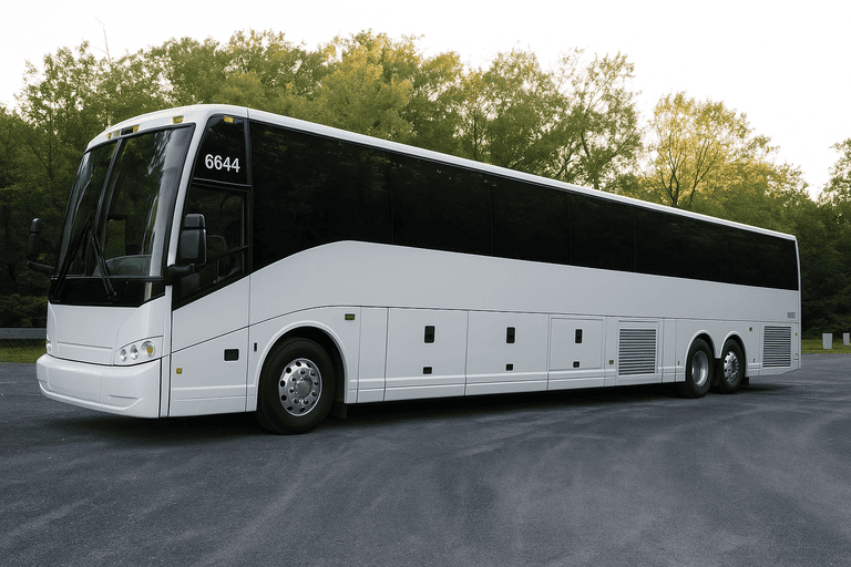 exterior of Charter Bus Rental Tallahassee coach bus